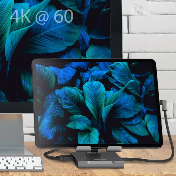 j5create JTS224-N Multi-Angle-stativ med docking-station til iPad Pro®