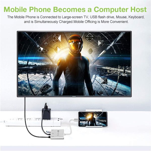 Techly IADAP USB31-HDMIPTY kannettavien tietokoneiden telakka ja porttitoistin Langallinen USB 3.2 Gen 1 (3.1 Gen 1) Type-C Hopea