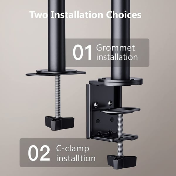 Techly ICA-LCD 582-D skærmbeslag og -stativer 81,3 cm (32") Skrivebord Sort