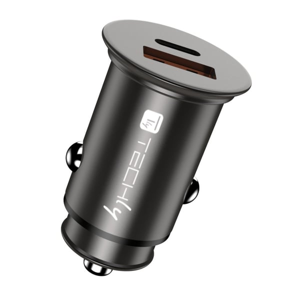 Techly IUSB2-CAR5-AC38W oplader til mobil enhed Universel Sort Cigartænder Hurtig opladning Automatisk