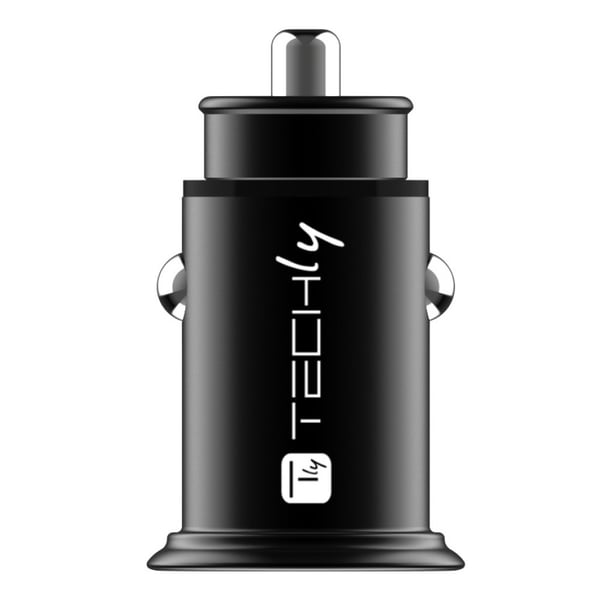 Techly IUSB2-CAR5-AA36W oplader til mobil enhed Universel Sort Cigartænder Hurtig opladning Automatisk