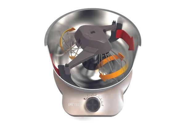 Imetec Cake Lover Seisova tehosekoitin 1500 W Beige, Ruskea, Ruostumaton teräs
