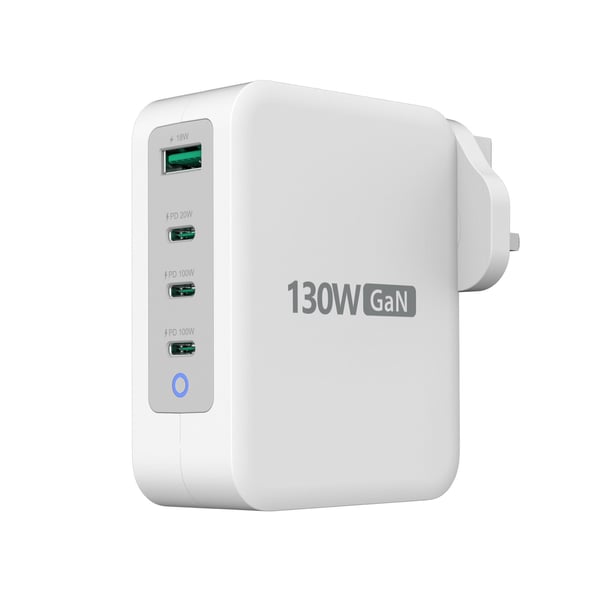 j5create JUP43130F-FN 130W GaN 4-ports USB-C®-oplader - UK