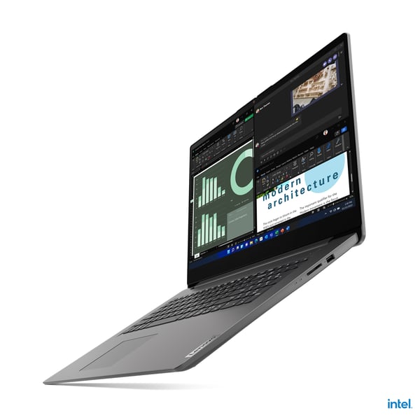 Lenovo V17 G4 IRU Intel® U U300 Laptop 43,9 cm (17.3") Fuld HD 8 GB DDR4-SDRAM 512 GB SSD Wi-Fi 6 (802.11ax) Windows 11 Home Tysk Grå