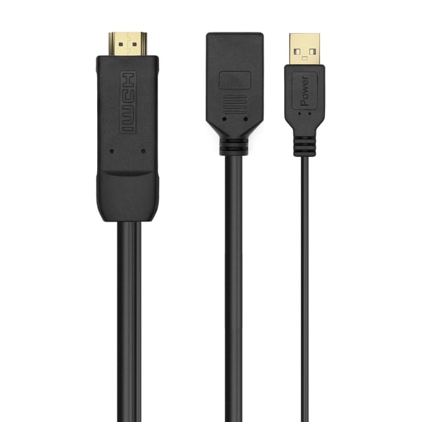 AISENS A122-0642 videokabel adapter 0,1 m HDMI Type A (Standard) DisplayPort + USB Type-A Sort AISENS A122-0642 videokabel adapter 0,1 m HDMI Type A (Standard) DisplayPort + USB Type-A Sort