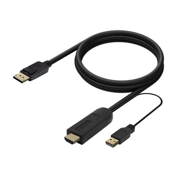 AISENS A122-0641 videokaapeli-adapteri 1,8 m HDMI-tyyppi A (vakio) DisplayPort + USB Type-A Musta