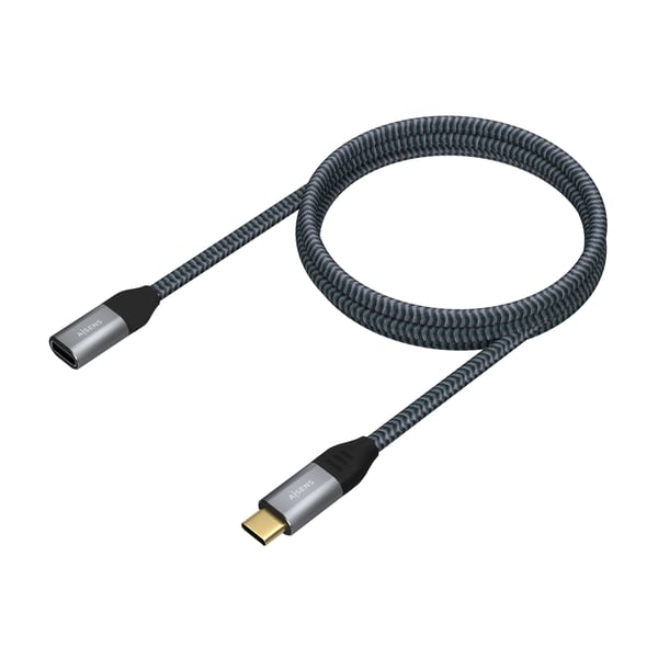 AISENS A107-0635 USB-kaapeli USB4 Gen 2x2 1 m USB C 20 Gbit/s 100 W Harmaa