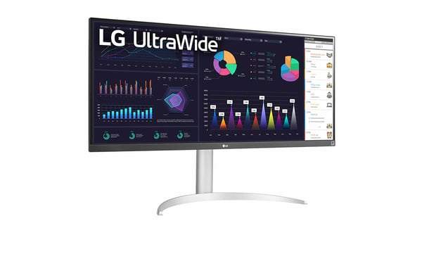 LG 34WQ650-W computerskærm 86,4 cm (34") 2560 x 1080 pixel WFHD LCD Sølv, Hvid