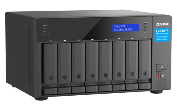 QNAP TVS-h874X NAS Tower Intel® Core™ i9 64 GB DDR4 0 TB QuTS hero Svart