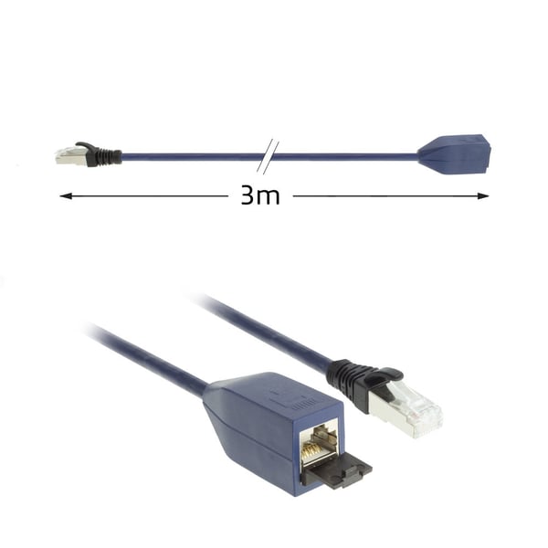 ACT FB1503 netværkskabel Blå 3 m Cat6a S/FTP (S-STP)