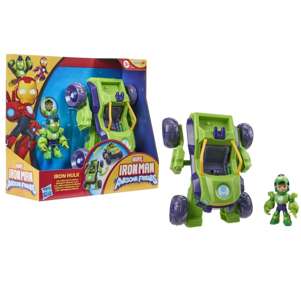 Marvel Iron Man and his Awesome Friends Iron Hulk 2-i-1 mech suit och fordon