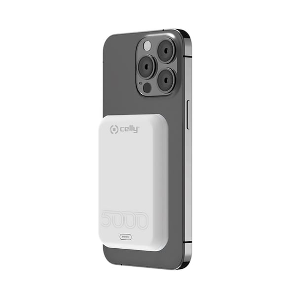 Celly MAGPB5000EVOWH powerbank 5000 mAh Trådløs opladning Hvid