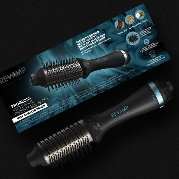 Revamp Progloss Pro Define Perfect Blow Dry Kuumailmaharja Lämmin Musta 900 W 3 m