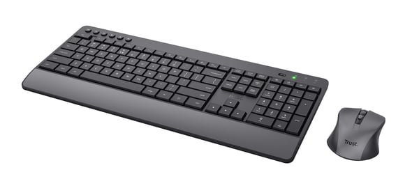 Trust Trezo näppäimistö Sisältää hiiren Universaali Langaton RF QWERTY Italia Musta