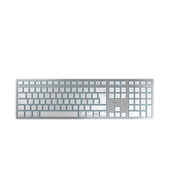 CHERRY KW 9100 SLIM FOR MAC tastatur Universel USB + Bluetooth QWERTY Engelsk Sølv