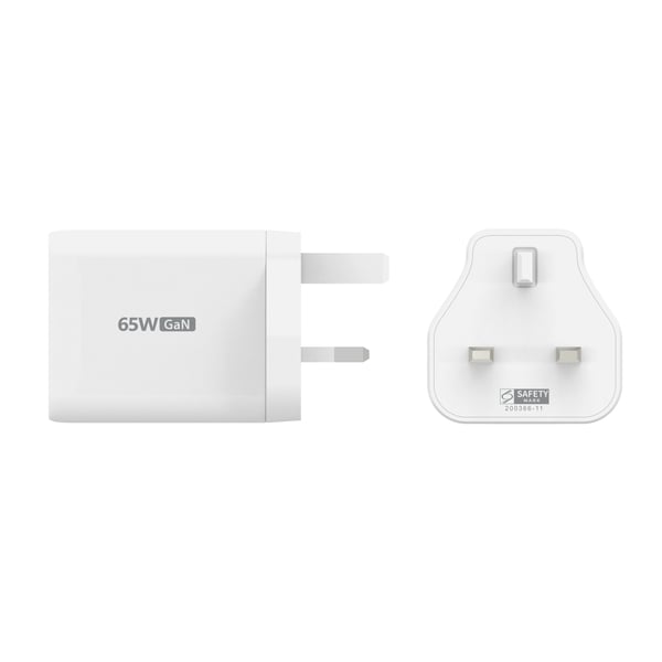 j5create JUP3365F-FN 65W GaN 3-ports USB-C®-oplader - UK
