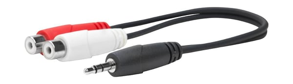 Vivolink PROMJMRCAF0.2 lydkabel 0,2 m 2 x RCA 3.5mm Sort