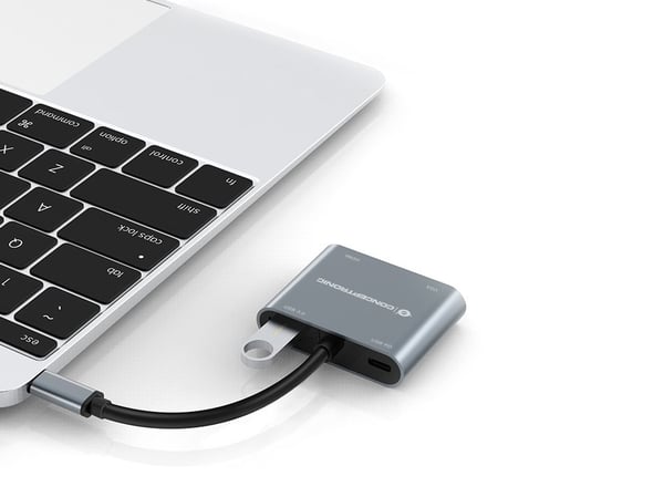 Conceptronic DONN16G Langallinen USB 3.2 Gen 1 (3.1 Gen 1) Type-C Harmaa