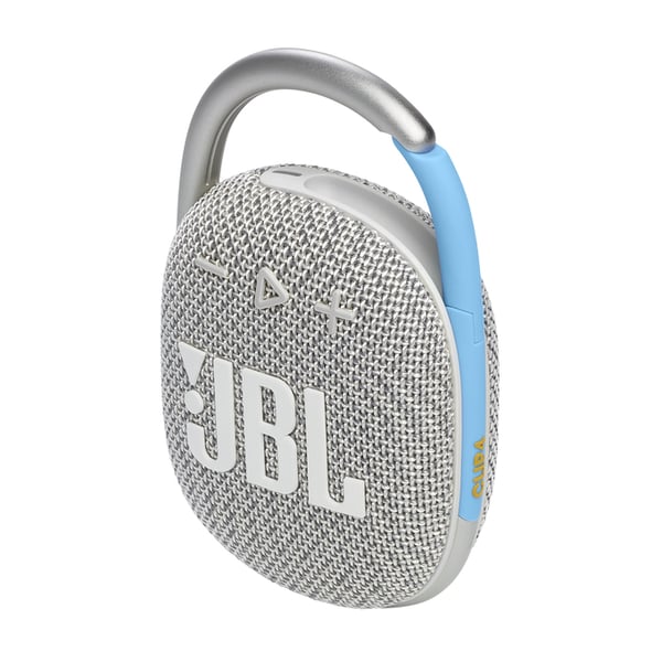 JBL Clip 4 Eco Bærbar stereohøjttaler Blå, Hvid 5 W