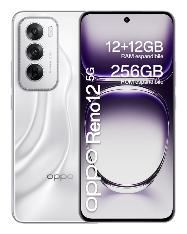 OPPO Reno12 5G 17 cm (6.7") Dual SIM Android 14 USB Type-C 12 GB 256 GB 5000 mAh Sølv