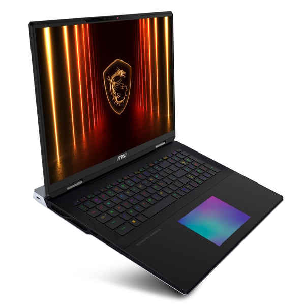 MSI Titan 18 HX A2WJ-1079IT Intel Core Ultra 9 290HX Plus Kannettava tietokone 45,7 cm (18") UHD+ 64 GB DDR5-SDRAM 2 TB SSD NVIDIA GeForce RTX 5090 Wi-Fi 7 (802.11be) Windows 11 Home Musta