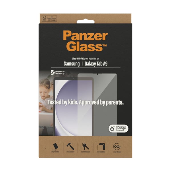 PanzerGlass ® Screen Protector Samsung Galaxy Tab A9 | Ultra-Wide Fit Genomskinligt skärmskydd 1 styck