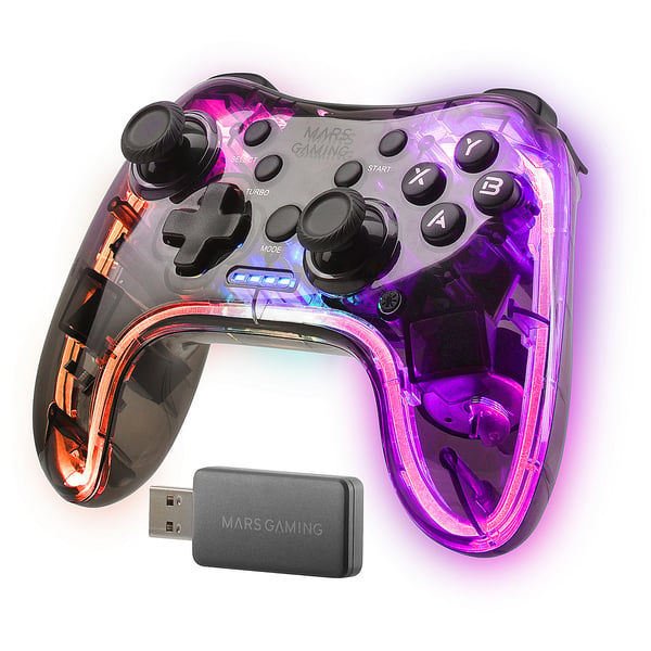 Mars Gaming MGP-24 Svart, Transparent RF Spelplatta Android, MAC, PC, PlayStation 4, Playstation 3, Xbox 360 Mars Gaming MGP-24 Svart, Transparent RF Spelplatta Android, MAC, PC, PlayStation 4, Playstation 3, Xbox 360