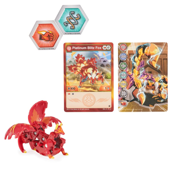 Bakugan BTB PlatinumSrsS5Dcst11A DragonoidRd GML Kaste spinningtop