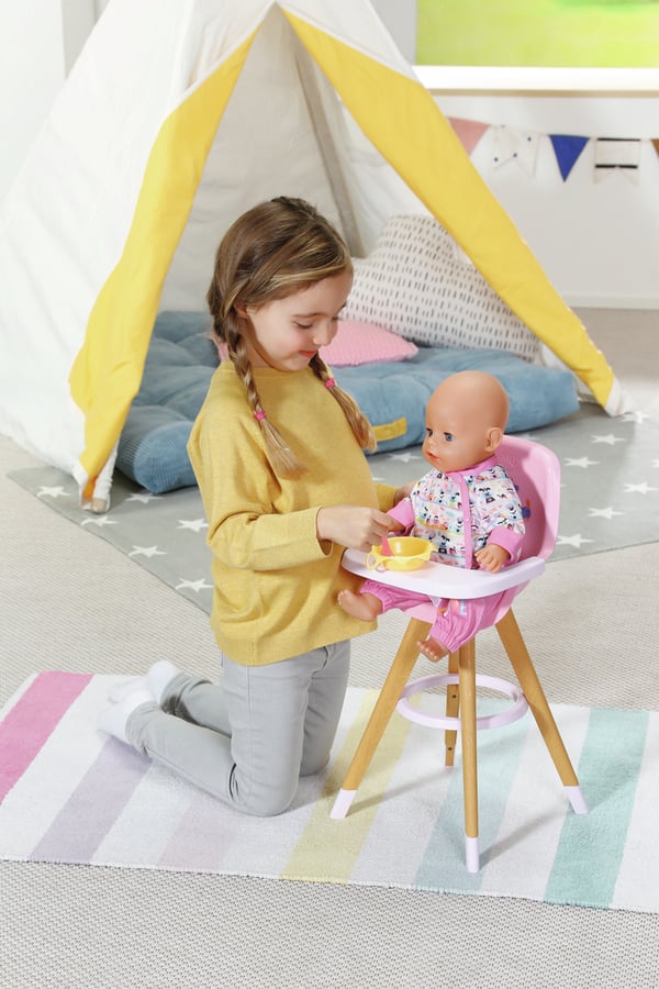 BABY born 829271 dukke tilbehør Dukkestol høj