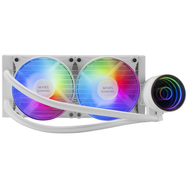 Mars Gaming MLONE240 Processor Væskekølingssæt 12 cm Hvid 1 stk