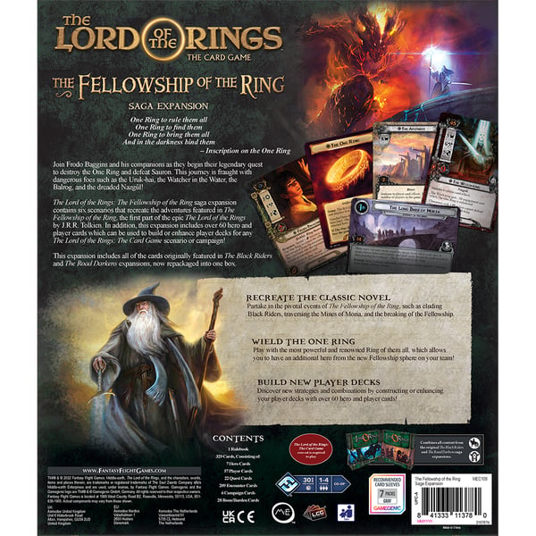 Asmodee Lord Of The Rings Lcg: The Fellowship Of The Ring Saga Expansion Tillägg till brädspel Rollspel
