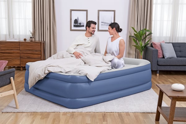 Bestway 67614 / 23 luftmadrass Dubbelmadrass Blå, Vit Unisex
