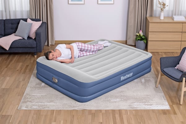 Bestway 67630 / 23 luftmadras Dobbelt madras Blå, Hvid Unisex