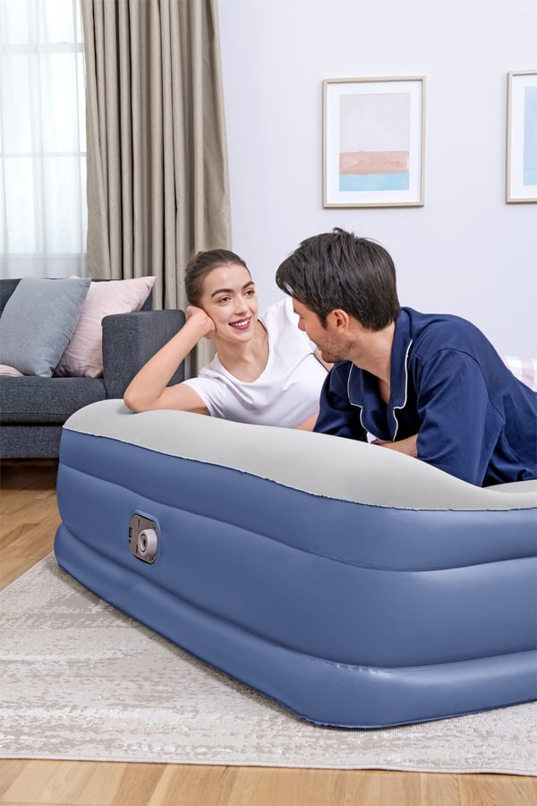 Bestway 67630 / 23 luftmadras Dobbelt madras Blå, Hvid Unisex