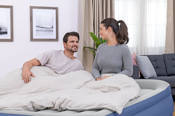 Bestway 67692 / 23 luftmadrass Dubbelmadrass Blå, Vit Unisex