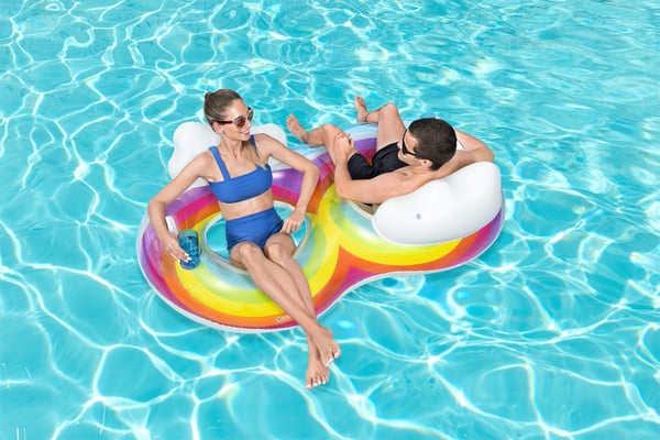 Bestway 43648 / 23 pool- och badmadrass Multifärg Monokromatiskt Badring