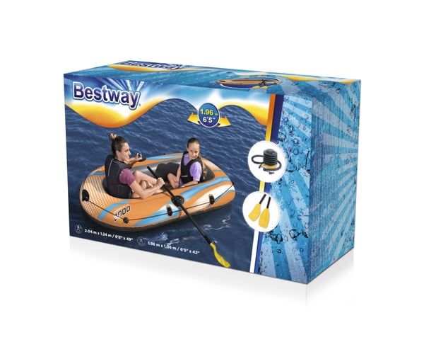 Bestway 61141 / 23 Uppblåsbar båt 2 personer Forsränning Flotte