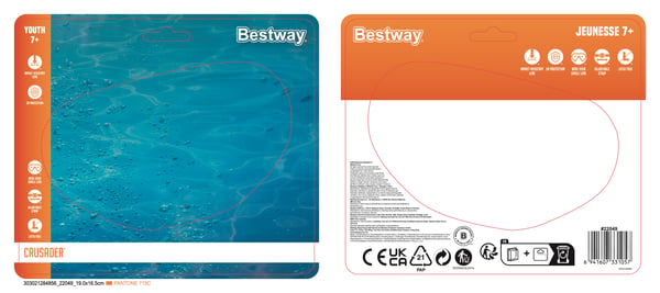 Bestway 22049 / 23 laitesukellus maski Polykarbonaatti Valikoidut värit Lapsi