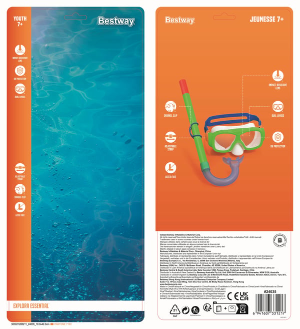 Bestway 24035 / 23 dykmasker Polykarbonat Blandade färger Barn