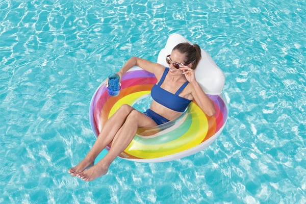 Bestway 43647 / 23 pool- och badmadrass Multifärg Monokromatiskt Badring