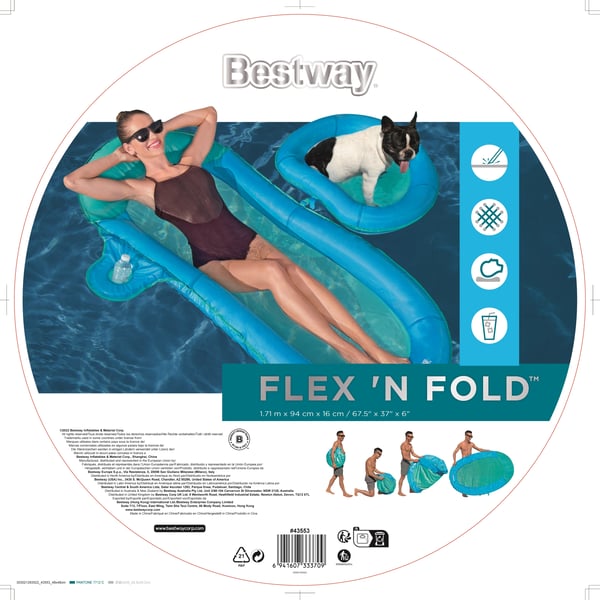 Bestway 43553 / 23 pool- och badmadrass Blå Monokromatiskt