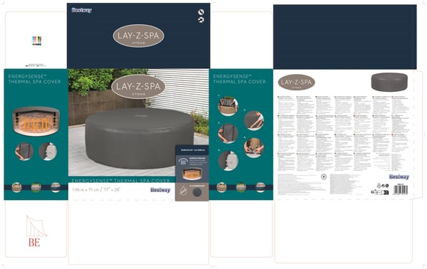 Bestway 60318 / 23 Porealtaiden ja span lisätarvike Allassuoja Harmaa