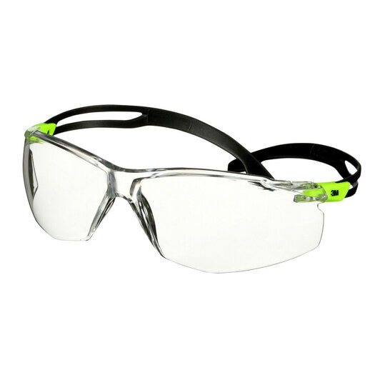 3M SF501SGAF-GRN-EU Beskyttelsesbriller Polykarbonat (PC) Sort, Grøn