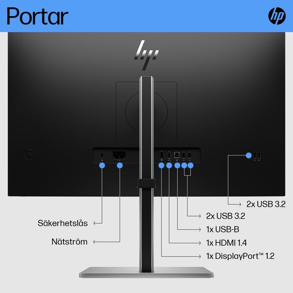 HP E27 G5 68,60 cm (27\") FHD-skärm 1920x1080 16:9 HDMI DP [Energiklass D] (6N4E2AA#ABB)