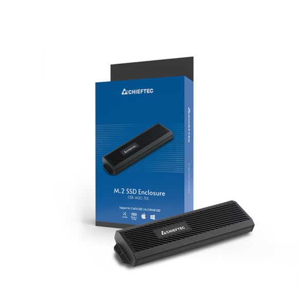 Chieftec CEB-M2C-TLE drevkabinet SSD kabinet Sort M.2