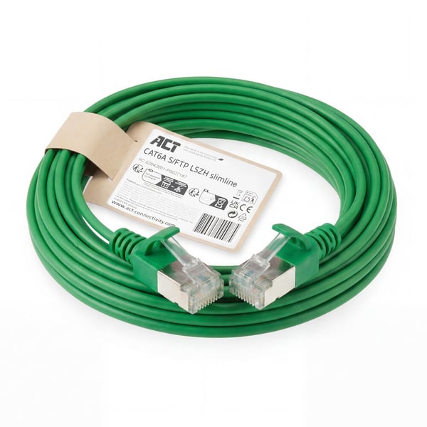 ACT DB7707 netværkskabel Grøn 7 m Cat6a S/FTP (S-STP)