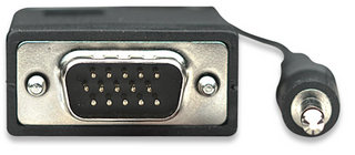 Manhattan HD15, 3.5mm/HD15, 3.5mm, M/M, 1.8m 1,8 m VGA (D-Sub) + 3.5mm Sort