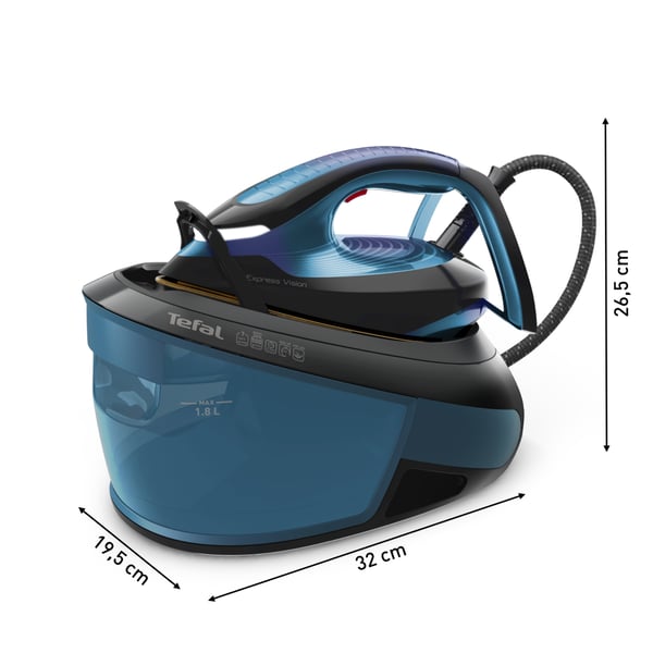 Tefal Express Vision SV8151 2800 W 1,8 L Durilium AirGlide Autoclean soleplate Sininen, Musta