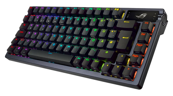 ASUS ROG Azoth tastatur Spil USB + RF Wireless + Bluetooth QWERTY Italiensk Sort