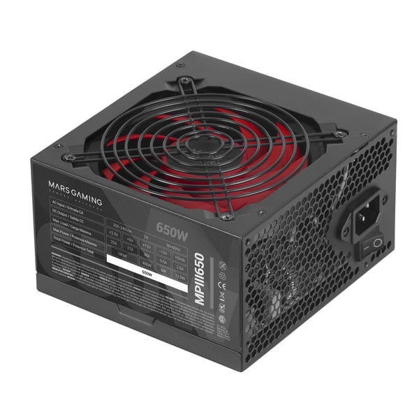 Mars Gaming MPIII650 enhed til strømforsyning 650 W 20+4 pin ATX ATX Sort
